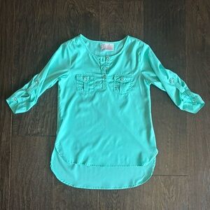 Aqua Kids Blouse with Button Details
